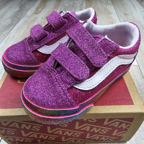 Vans Old Skool V Glitter Rainglow - Picture 3 of 8